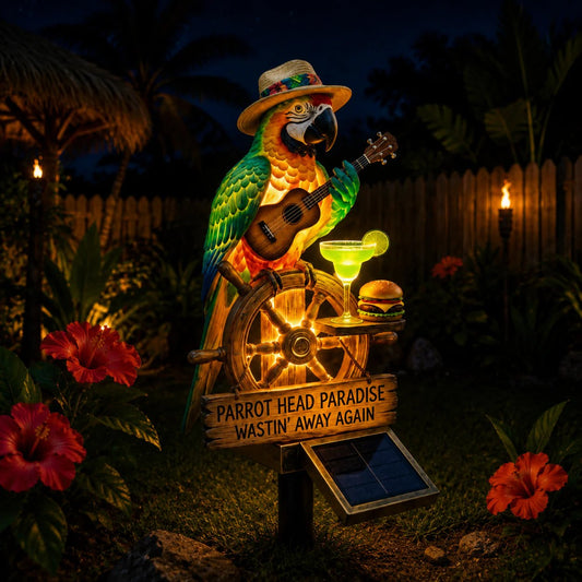 Last Day 49% OFF-🌴Solar-Powered ParrotGarden Light -Wastin'Away Again”